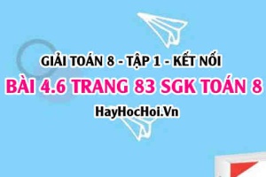 Giải bài 4.6 trang 83 Toán 8 Tập 1 SGK Kết nối tri thức